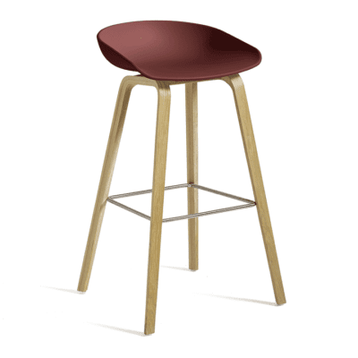 About A Stool AAS 32 Brick Red by Hay