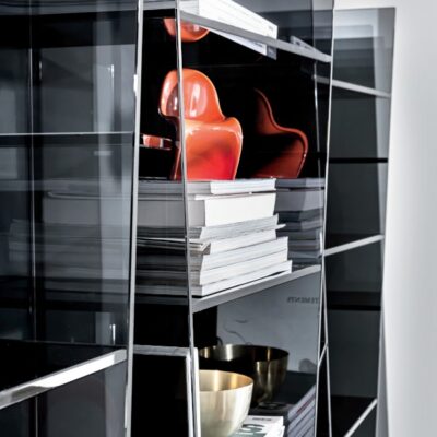 Sovet Italia Delphi Modular Glass Bookshelf Bookcase