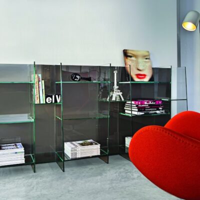 Sovet Italia Delphi Modular Glass Bookshelf Bookcase