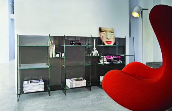 Sovet Italia Delphi Modular Glass Bookshelf Bookcase