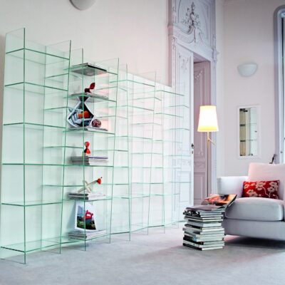 Sovet Italia Delphi Modular Glass Bookshelf Bookcase