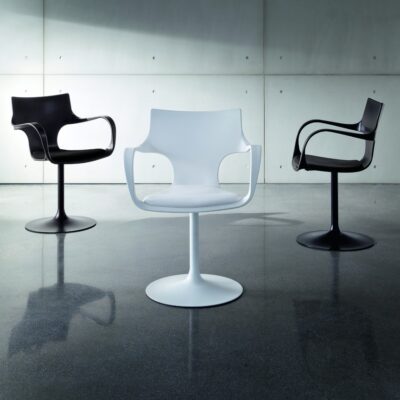 Sovet Italia Flute Girevole Swivel Chair with Arms