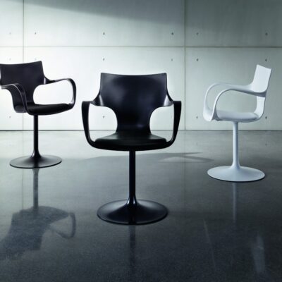 Sovet Italia Flute Girevole Swivel Chair with Arms