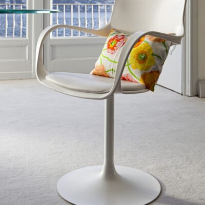 Sovet Italia Flute Girevole Swivel Chair with Arms