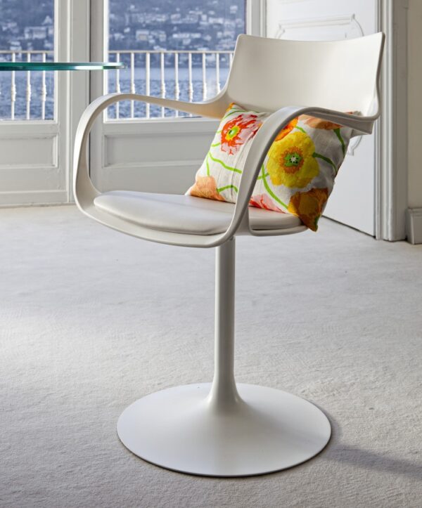 Sovet Italia Flute Girevole Swivel Chair with Arms