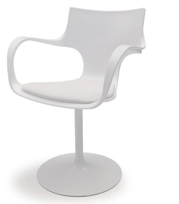 Sovet Italia Flute Girevole Swivel Chair with Arms