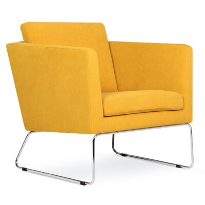 Sits Clark Armchair Upholstered in Fabric, Leather