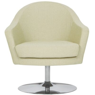 Sits Shell Armchair Upholstered in Fabric, Leather, Swivelling Base