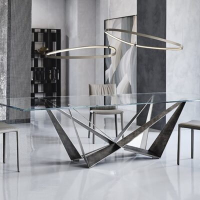 Cattelan Italia Skorpio Glass Dining Table, square, rectangular, shaped-69890