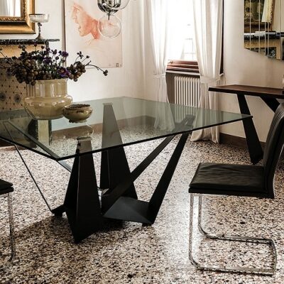 Cattelan Italia Skorpio Glass Dining Table, square, rectangular, shaped-69900