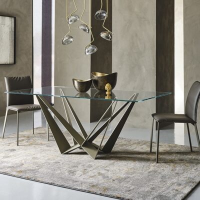 Cattelan Italia Skorpio Glass Dining Table, square, rectangular, shaped-0