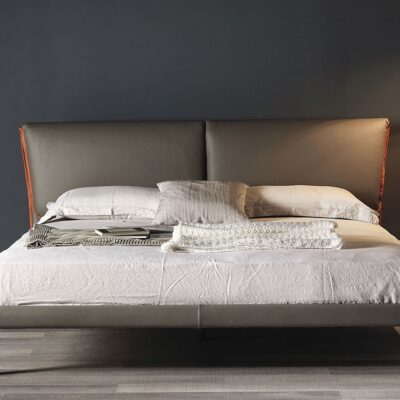 Cattelan Italia Adam Bed, Fabric, Leather Upholstery-0