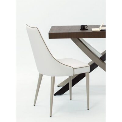 Bontempi Casa Clara Dining Chair with Paint Metal Legs