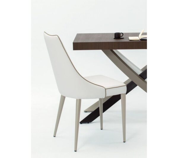 Bontempi Casa Clara Dining Chair with Paint Metal Legs