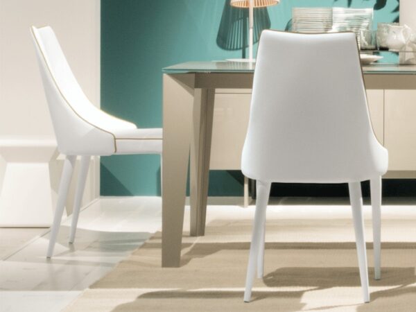 Bontempi Casa Clara Dining Chair with Paint Metal Legs