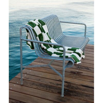 Hay Palissade Outdoor Dining Bench with Arms