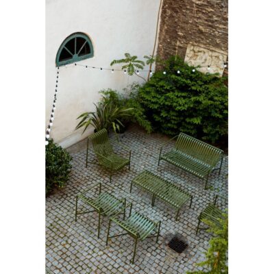 Hay Palissade Outdoor Dining Bench with Arms