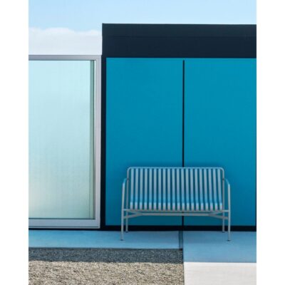 Hay Palissade Outdoor Dining Bench with Arms