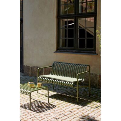 Hay Palissade Outdoor Dining Bench with Arms