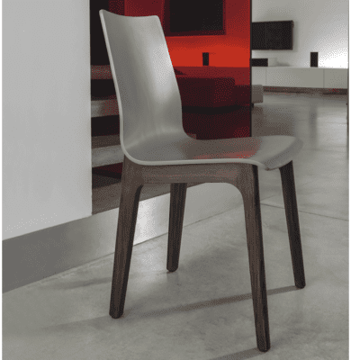 Alfa Wooden Frame with Cushion Chair by Bontempi Casa