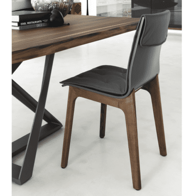 Alfa Wooden Frame with Cushion Chair by Bontempi Casa