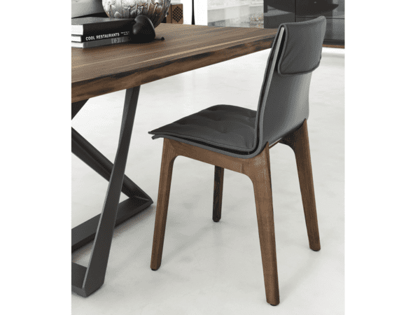 Alfa Wooden Frame with Cushion Chair by Bontempi Casa