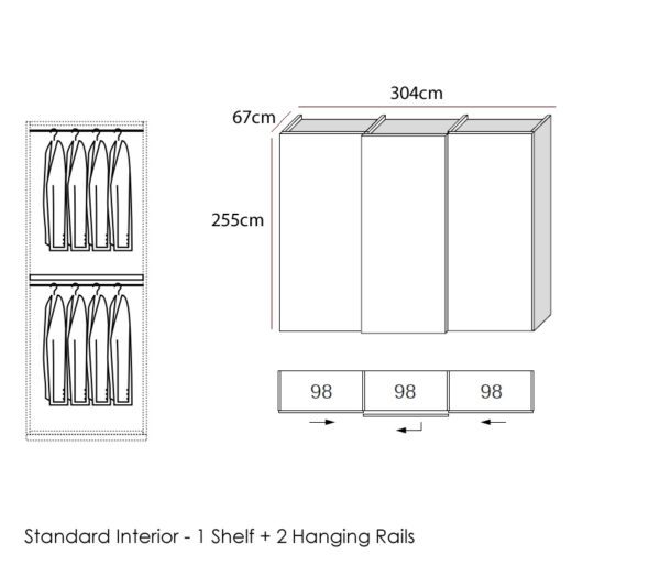 Liscia Sliding Door Wardrobe by Gruppo Tomasella