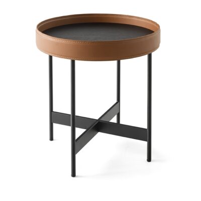 Arena Side Table by Calligaris Brown Egde