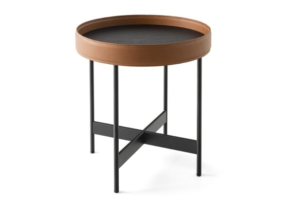 Arena Side Table by Calligaris Brown Egde