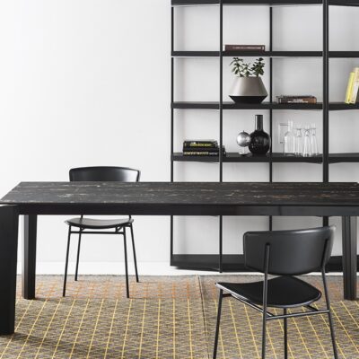 Delta Ceramic Marble Extending Table by Calligaris