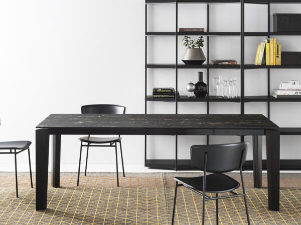 Delta Ceramic Marble Extending Table by Calligaris