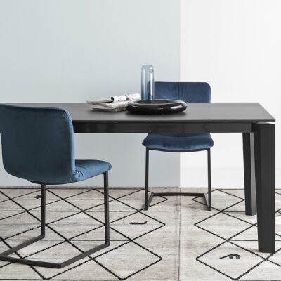 Delta Ceramic Marble Extending Table by Calligaris