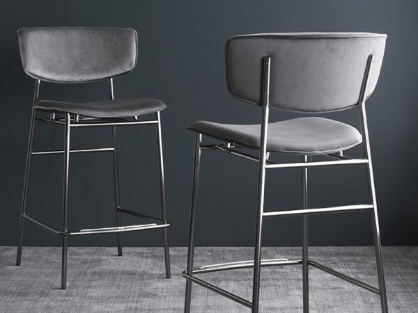 Fifties Velvet Stool by Calligaris