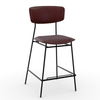 Fifties Leather Stool by Calligaris-0