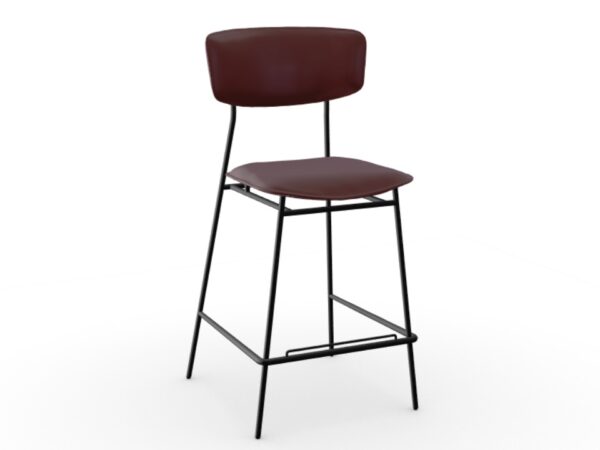 Fifties Leather Stool by Calligaris-0