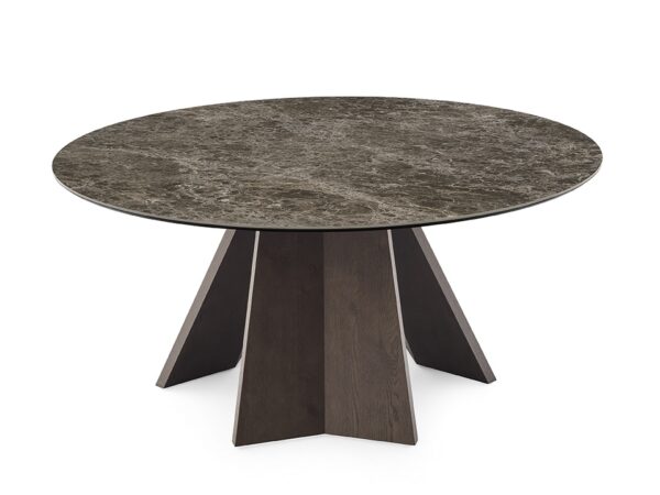 Icaro Ceramic Round Dining Table by Calligaris