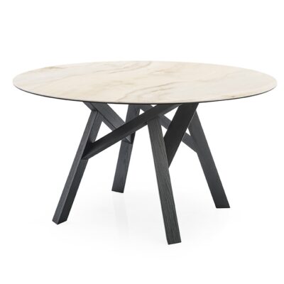 Jungle Ceramic Round Dining Table by Calligaris