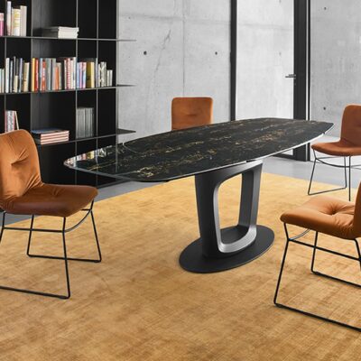 Orbital Ceramic Extending Table by Calligaris