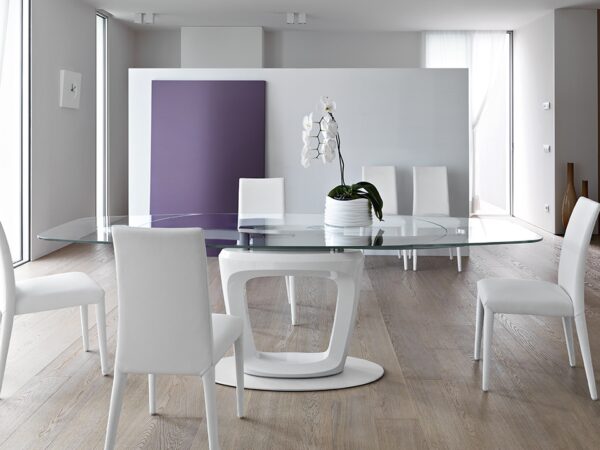 Orbital Glass Extending Table by Calligaris