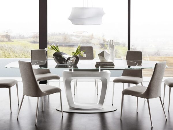 Orbital Glass Extending Table by Calligaris