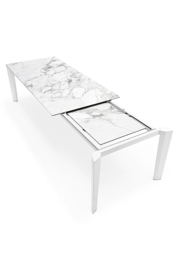 Delta Ceramic Marble Extending Table by Calligaris