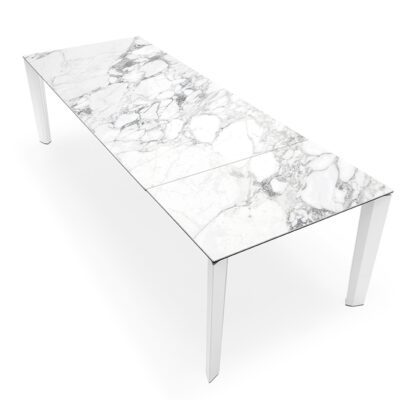 Delta Ceramic Marble Extending Table by Calligaris