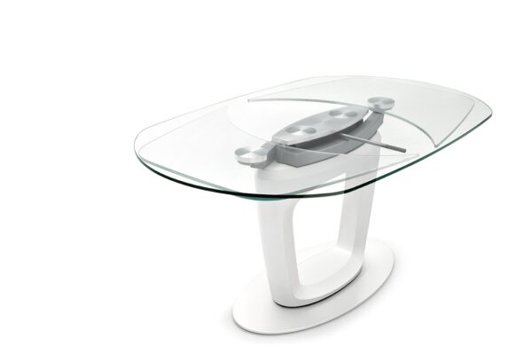 Orbital Glass Extending Table by Calligaris