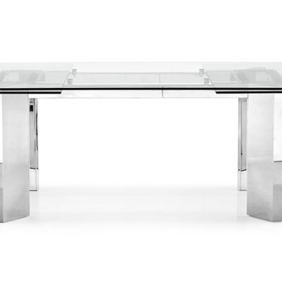 Tower Glass Extending Table by Calligaris