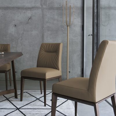 Tosca Leather Chair by Calligaris