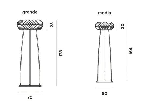 Foscarini Caboche Plus Floor Lamp in 2 Different Sizes & Colours