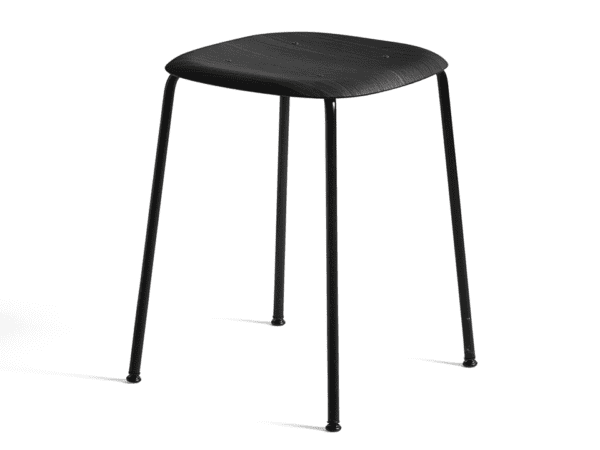 Soft Edge 70 Black Stool by Hay