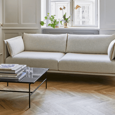 Silhouette 3 Seater Sofa with Wood Legs by Hay