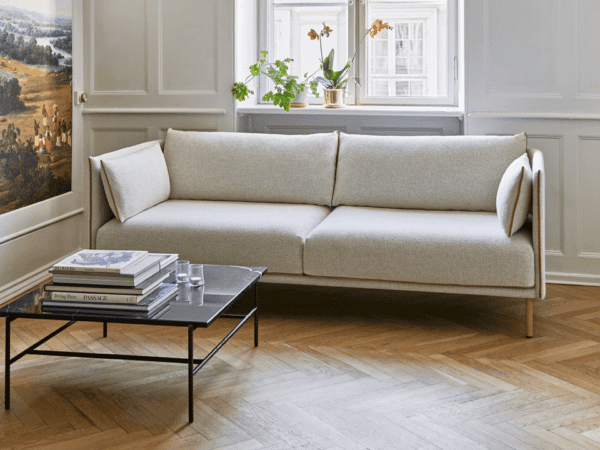 Silhouette 3 Seater Sofa with Wood Legs by Hay