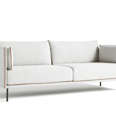 Silhouette 3 Seater Sofa with Wood Legs by Hay